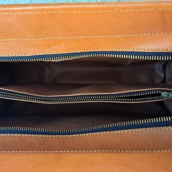 Mont-Abur vintage tooled leather rose & toreador bull purse leather shoulder bag - Picture 14 of 16